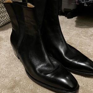 Neiman Marcus Leather Chelsea Boots